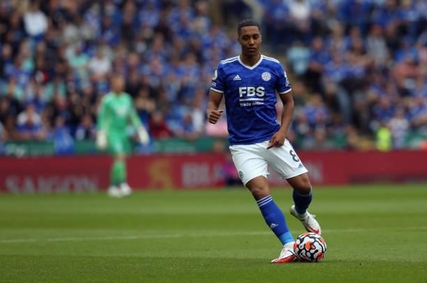 Leicester City's Youri Tielemans during the Premier League match between Leicester City and Wolverhampton Wanderers at The King Power Stadium on...