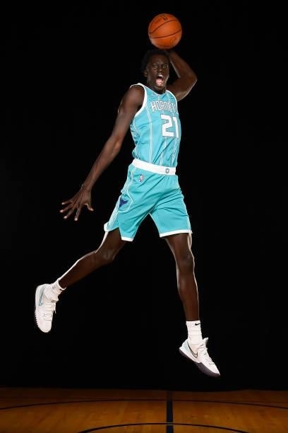 Thor of the Charlotte Hornets poses for a portrait during the 2021 NBA Rookie Photo Shoot on August 15, 2021 at the UNLV Campus in Las Vegas, Nevada....