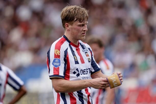 Emil Bergstrom of Willem II during the Dutch Eredivisie match between Willem II v Feyenoord at the Koning Willem II Stadium on August 15, 2021 in...