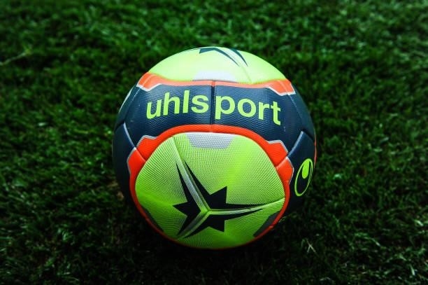 Illustration of the official ball during the Ligue 1 Uber Eats match between Lens and Saint Etienne at Stade Bollaert-Delelis on August 15, 2021 in...