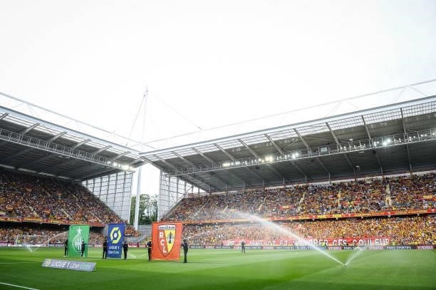 Ambiance during the Ligue 1 Uber Eats match between Lens and Saint Etienne at Stade Bollaert-Delelis on August 15, 2021 in Lens, France.