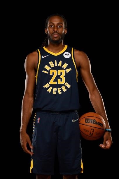 Isaiah Jackson of the Indiana Pacers poses for a portrait during the 2021 NBA Rookie Photo Shoot on August 15, 2021 at the University of Nevada, Las...