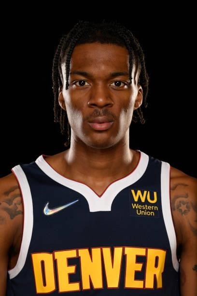 Nah'Shon Hyland of the Denver Nuggets poses for a portrait during the 2021 NBA Rookie Photo Shoot on August 15, 2021 at the University of Nevada, Las...