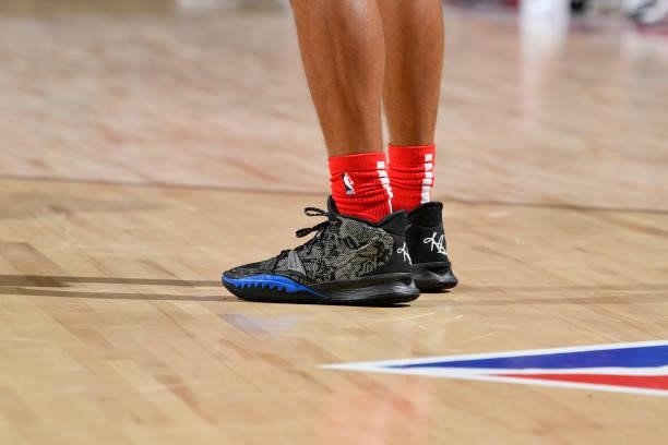 The sneakers worn by Jaylen Adams of the Chicago Bulls during the game against the Memphis Grizzlies during the 2021 Las Vegas Summer League on...