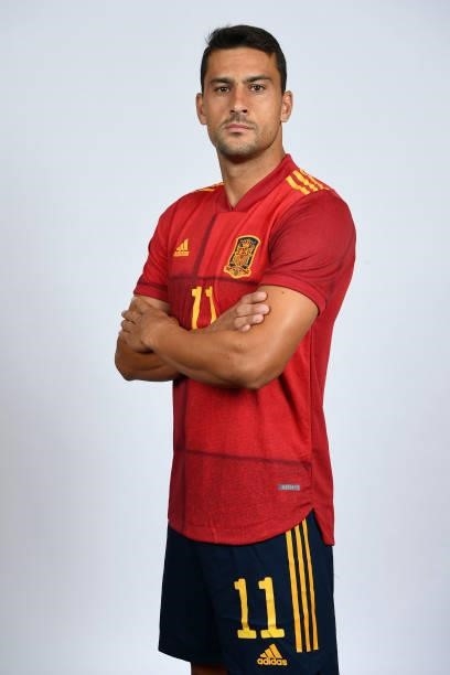 Chiky poses during the Spain team presentation prior to the FIFA Beach Soccer World Cup Russia 2021 on August 16, 2021 in Moscow, Russia.