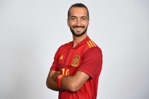 Llorenc poses during the Spain team presentation prior to the FIFA Beach Soccer World Cup Russia 2021 on August 16, 2021 in Moscow, Russia.