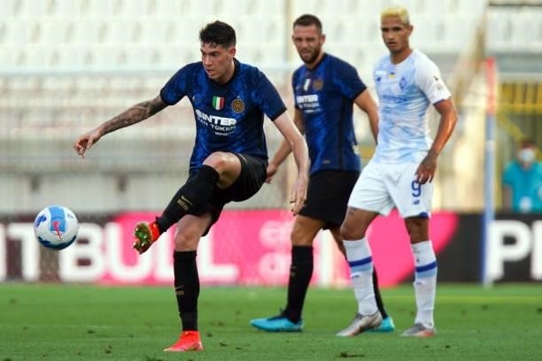 Alessandro Bastoni of FC Internazionale controls the ball during the Pre-Season Friendly Match between FC Internazionale and Futbol'nyj Klub Dynamo...