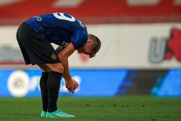 Andrea Pinamonti of FC Internazionale looks dejected during the Pre-Season Friendly Match between FC Internazionale and Futbol'nyj Klub Dynamo Kyiv...