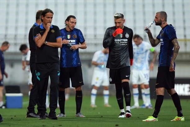 Simone Inzaghi, head coach of FC Internazionale looks on during the Pre-Season Friendly Match between FC Internazionale and Futbol'nyj Klub Dynamo...