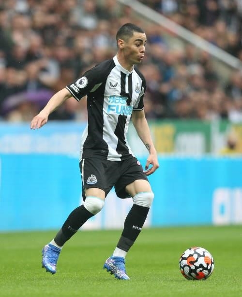 Newcastle United's Miguel Almiron during the Premier League match between Newcastle United and West Ham United at St. James Park on August 14, 2021...