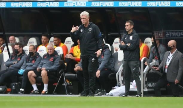 West Ham United manager David Moyes during the Premier League match between Newcastle United and West Ham United at St. James Park on August 14, 2021...