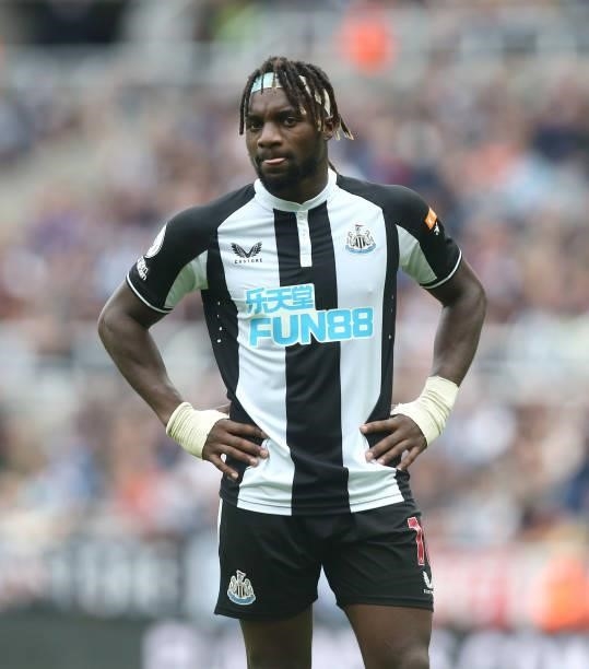 Newcastle United's Allan Saint-Maximin during the Premier League match between Newcastle United and West Ham United at St. James Park on August 14,...