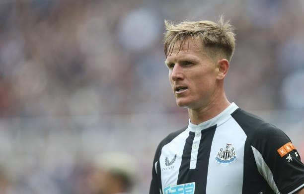 Newcastle United's Matt Ritchie during the Premier League match between Newcastle United and West Ham United at St. James Park on August 14, 2021 in...