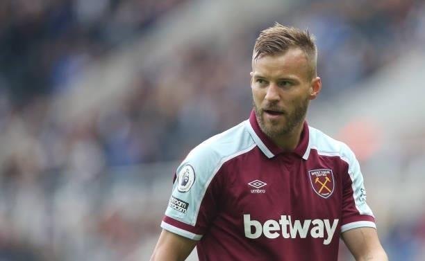 West Ham United's Andriy Yarmolenko during the Premier League match between Newcastle United and West Ham United at St. James Park on August 14, 2021...