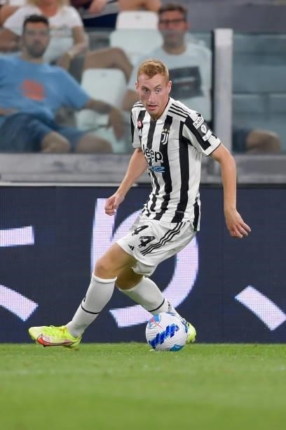 Juventus player Dejan Kulusevski during the friendly match between Juventus and Atalanta at Allianz Stadium on August 14, 2021 in Turin, Italy.