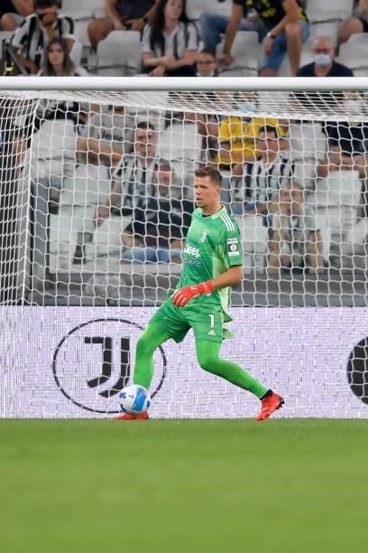 Juventus player Wojciech Szczesny during the friendly match between Juventus and Atalanta at Allianz Stadium on August 14, 2021 in Turin, Italy.