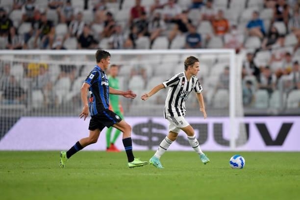 Juventus player Nicolo Fagioli during the friendly match between Juventus and Atalanta at Allianz Stadium on August 14, 2021 in Turin, Italy.