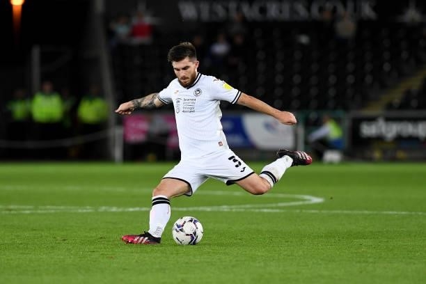 Ryan Manning of Swansea City in action during the Sky Bet Championship match between Swansea City and Stoke City at the Swansea.com Stadium on August...