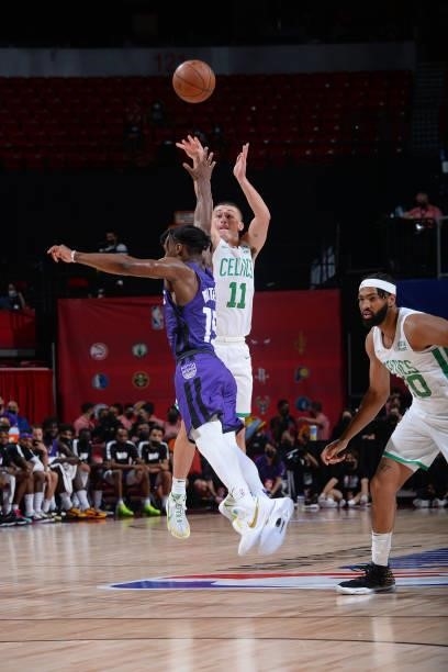 Payton Pritchard of the Boston Celtics shoots the ball against the Sacramento Kings during the 2021 Las Vegas Summer League Championship Game on...