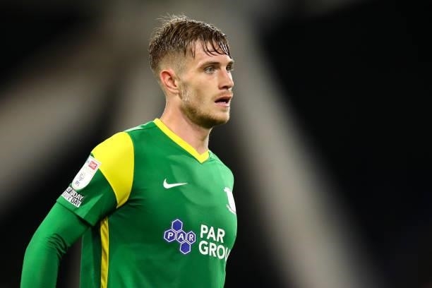 Liam Lindsay of Preston North End during the Sky Bet Championship match between Huddersfield Town and Preston North End at Kirklees Stadium on August...