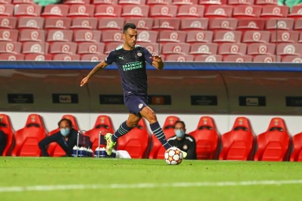 Eran Zahavi of PSV Eindhoven during the UEFA Champions League Play-Offs Leg One match between SL Benfica and PSV Eindhoven at Estadio da Luz on...
