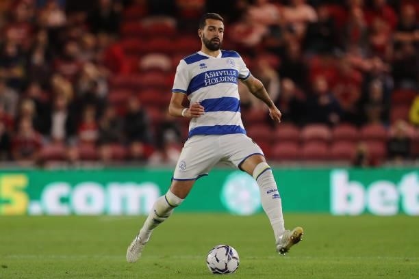 Yoann Barbet of Queens Park Rangers during the Sky Bet Championship match between Middlesbrough and Queens Park Rangers at the Riverside Stadium,...