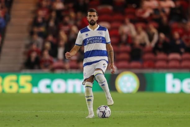Yoann Barbet of Queens Park Rangers during the Sky Bet Championship match between Middlesbrough and Queens Park Rangers at the Riverside Stadium,...