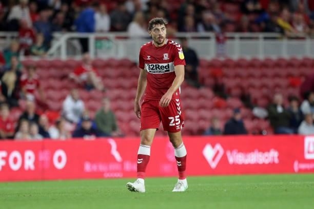Matt Crooks of Midddlesbrough during the Sky Bet Championship match between Middlesbrough and Queens Park Rangers at the Riverside Stadium,...