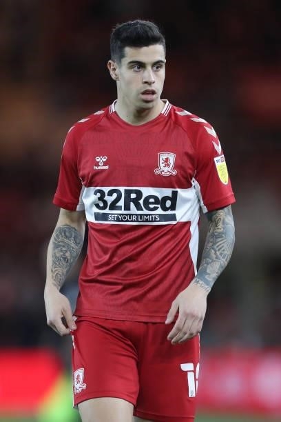 Middlesbrough's Martin Payero during the Sky Bet Championship match between Middlesbrough and Queens Park Rangers at the Riverside Stadium,...