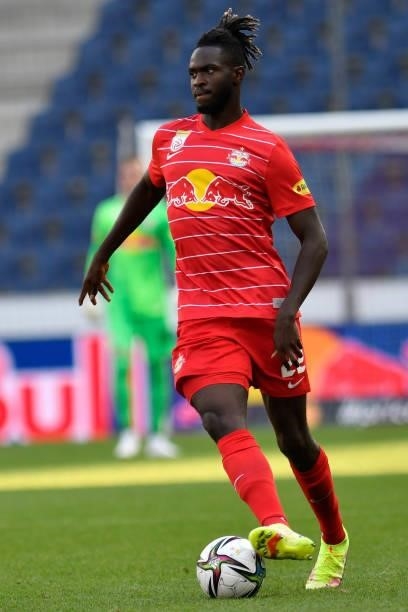 Oumar Solet Bomawoko of Salzburg during the Admiral Bundesliga match between FC Red Bull Salzburg and SK Austria Klagenfurt at Red Bull Arena on...