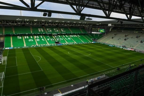 General view of Stade Geoffroy-Guichard ahead of the French Ligue 1 Uber Eats soccer match between Saint Etienne and Lille at Stade Geoffroy-Guichard...