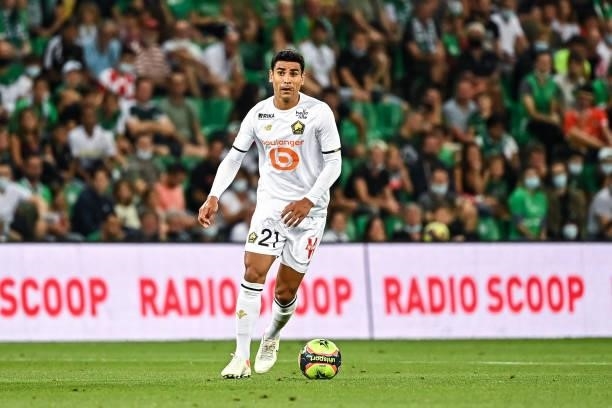 Benjamin ANDRE of Lille during the French Ligue 1 Uber Eats soccer match between Saint Etienne and Lille at Stade Geoffroy-Guichard on August 21,...