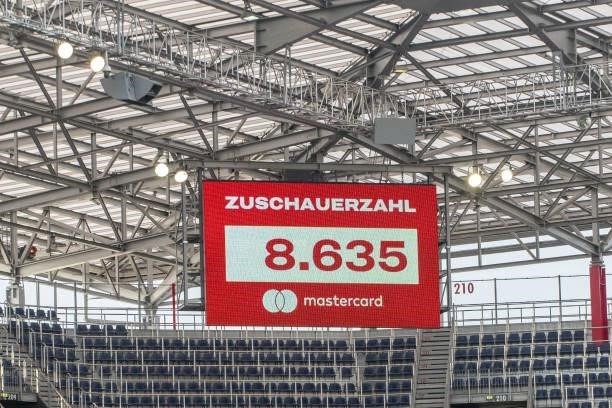 Official number of visitors during the Admiral Bundesliga match between FC Red Bull Salzburg and SK Austria Klagenfurt at Red Bull Arena on August...