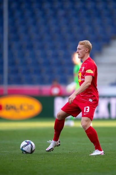 Nicloas Seiwald of FC Red Bull Salzburg during the Admiral Bundesliga match between FC Red Bull Salzburg and SK Austria Klagenfurt at on August 15,...