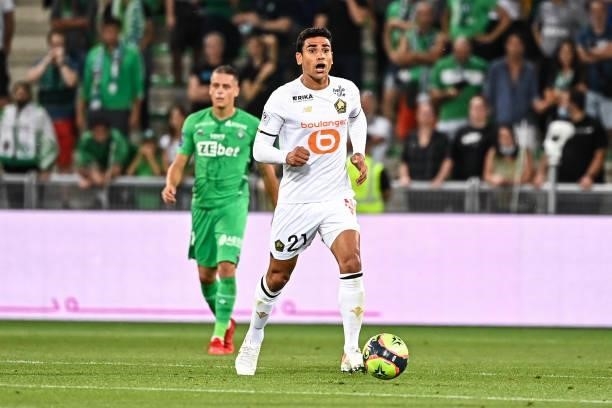 Benjamin ANDRE of Lille during the French Ligue 1 Uber Eats soccer match between Saint Etienne and Lille at Stade Geoffroy-Guichard on August 21,...