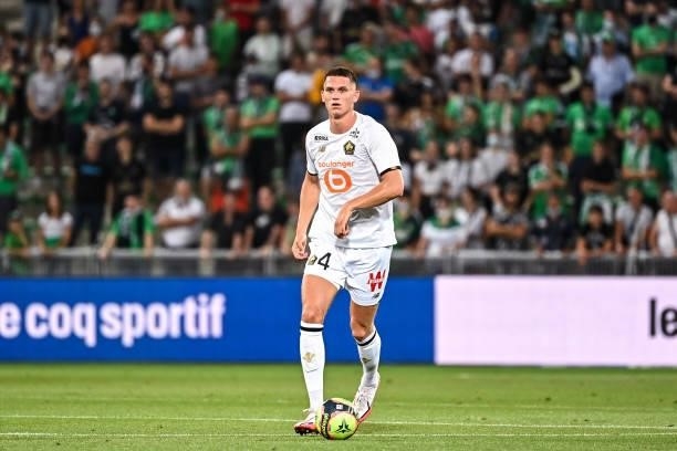 Sven BOTMAN of Lille during the French Ligue 1 Uber Eats soccer match between Saint Etienne and Lille at Stade Geoffroy-Guichard on August 21, 2021...