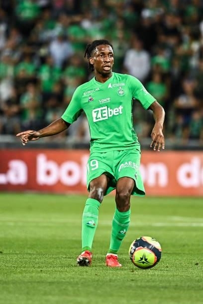 Yvan NEYOU of Saint Etienne during the French Ligue 1 Uber Eats soccer match between Saint Etienne and Lille at Stade Geoffroy-Guichard on August 21,...
