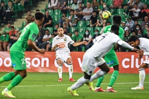 Burak YILMAZ of Lille during the French Ligue 1 Uber Eats soccer match between Saint Etienne and Lille at Stade Geoffroy-Guichard on August 21, 2021...