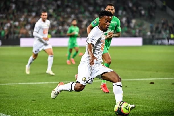 Angel GOMES of Lille during the French Ligue 1 Uber Eats soccer match between Saint Etienne and Lille at Stade Geoffroy-Guichard on August 21, 2021...