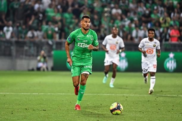 Timothee KOLODZIEJCZAK of Saint Etienne during the French Ligue 1 Uber Eats soccer match between Saint Etienne and Lille at Stade Geoffroy-Guichard...