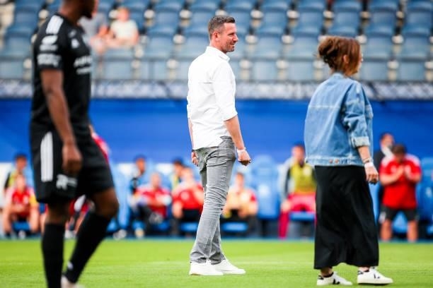 Olympian Domien Michiels ahead of the Jupiler Pro League match between OH Leuven and KAS Eupen at the King Power at den dreef Stadion on August 21,...