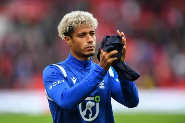 Lyle Taylor of Nottingham Forest looking dejected after his sides defeat during the Sky Bet Championship match between Stoke City and Nottingham...