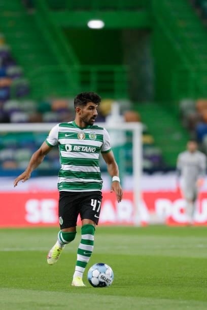 Ricardo Esgaio of Sporting CP in action during the Liga Portugal Bwin match between Sporting CP and Belenenses SAD at Estadio Jose Alvalade on 21th...