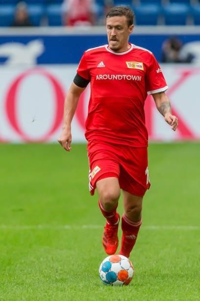 Max Kruse of 1.FC Union Berlin controls the Ball during the Bundesliga match between TSG Hoffenheim and 1. FC Union Berlin at PreZero-Arena on August...