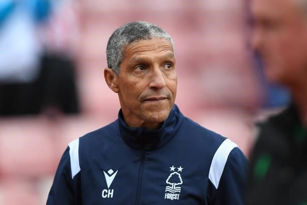 Nottingham Forest manager, Chris Hughton during the Sky Bet Championship match between Stoke City and Nottingham Forest at the Bet365 Stadium,...