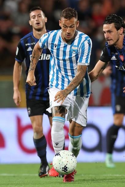 Alessandro Murgia of SPAL in action during the SERIE B match between Pisa Calcio and SPAL at Arena Garibaldi on August 22, 2021 in Pisa, Italy.