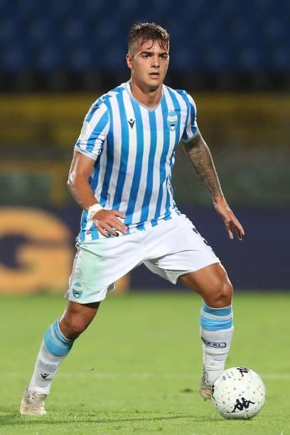 Alessandro Tripaldelli of SPAL in action during the SERIE B match between Pisa Calcio and SPAL at Arena Garibaldi on August 22, 2021 in Pisa, Italy.