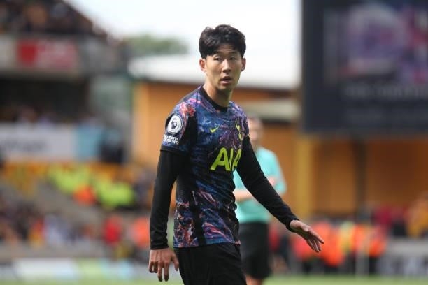 Son Heung-Min of Tottenham Hotspur during the Premier League match between Wolverhampton Wanderers and Tottenham Hotspur at Molineux, Wolverhampton,...