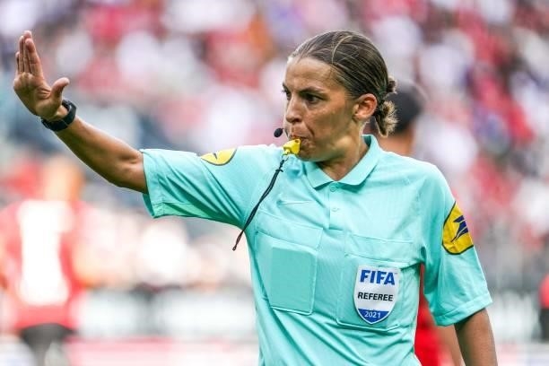 Stephanie FRAPPART, referee during the Ligue 1 Uber Eats match between Rennes and Nantes at Roazhon Park on August 22, 2021 in Rennes, France.