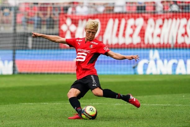 Birger MELING of Rennes during the Ligue 1 Uber Eats match between Rennes and Nantes at Roazhon Park on August 22, 2021 in Rennes, France.